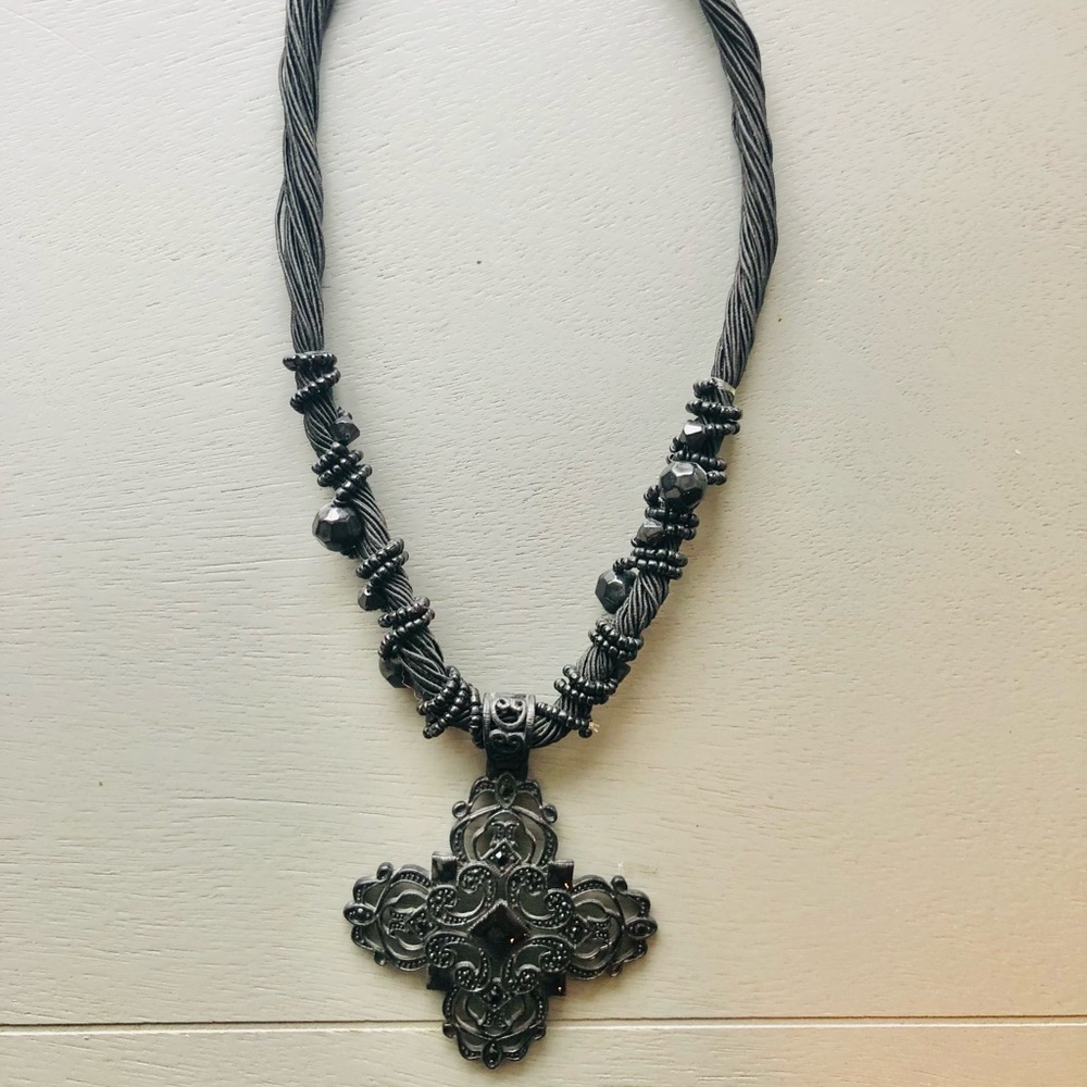 Mosaic style rope necklace